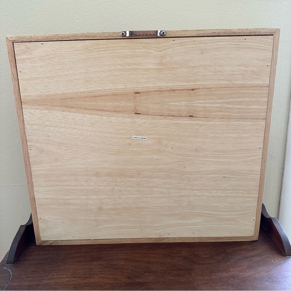 Wall Mounted Wood Bulletin Board Cork Board Mail Slots Key Hooks 14.75”x 16.5” - Picture 3 of 5